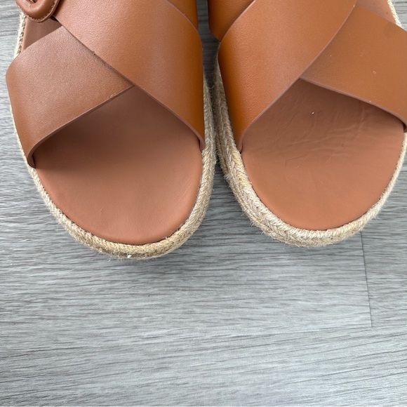 Fitflop F-MODE Espadrille Buckle Metallic-Leather Flatform women’s sandals - Picture 2 of 9